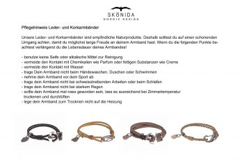 Design Kork Armband HINNERK mit Anhänger