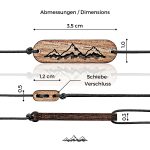 Design Bergsteiger-Armband mit Berg Gravur – stilvoller Holz-Schmuck für Damen & Herren in Geschenk-Box