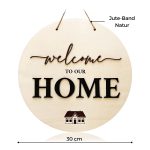 Welcome Home Schild modern – 3D Schrift Willkommen Türdeko zum Aufhängen